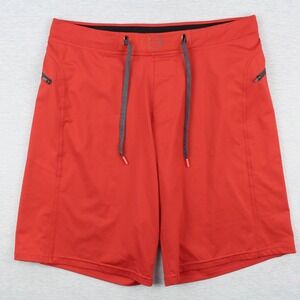 Hylete Helix II Shorts Mens Size Large Red Polyester Drawstring Workout 12"